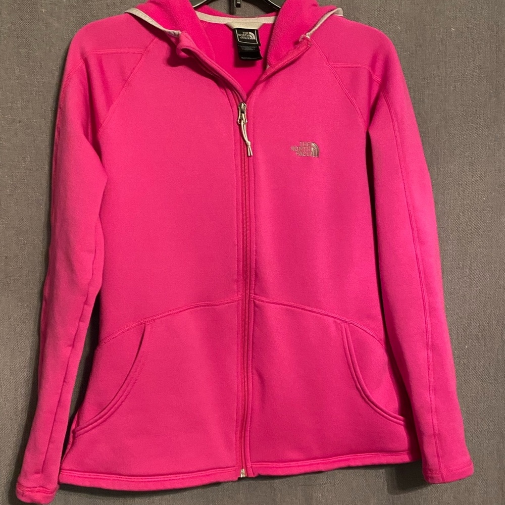 The North Face Pink Fleeced Line Jacket Medium - Picture 1 of 3
